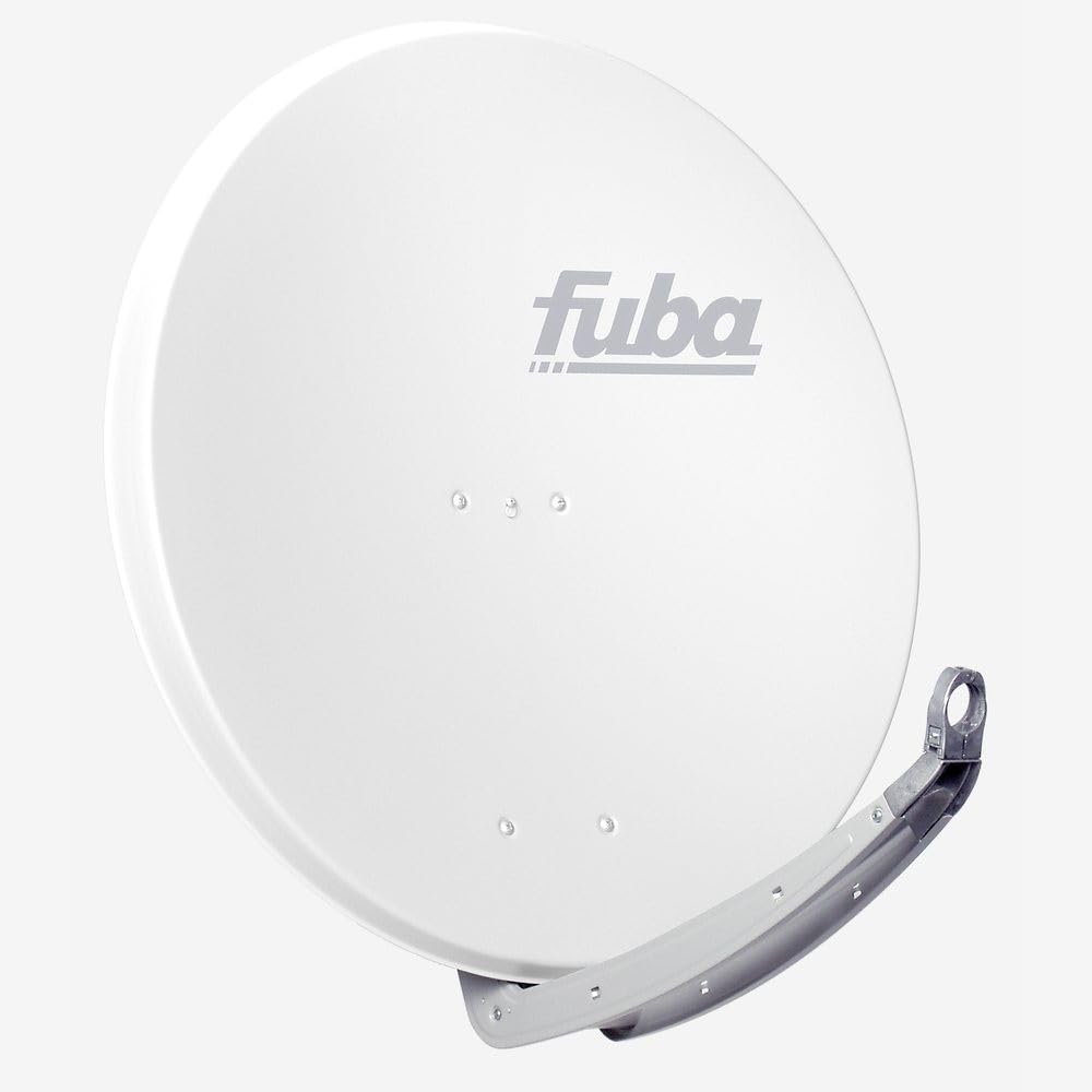 Fuba Sat Anlage 4 Teilnehmer | Satellitenschüssel Komplettset - DAA 850 W Sat-Schüssel 85cm Alu weiß + Fuba DEK 417 Quad LNB 4 Teilnehmer (DVB-S2, HDTV, UHD 4K/8K, 3D) mit LTE-Störfilter