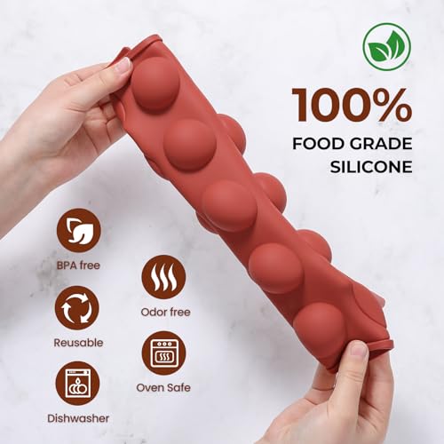 Image of Semi Sphere Silicone Molds, Sphere Chocolate Mold 15-Cavity Small Half Sphere Round Silicone Molds for Making Jelly, Cake, Chocolates Bombs 2 Pack