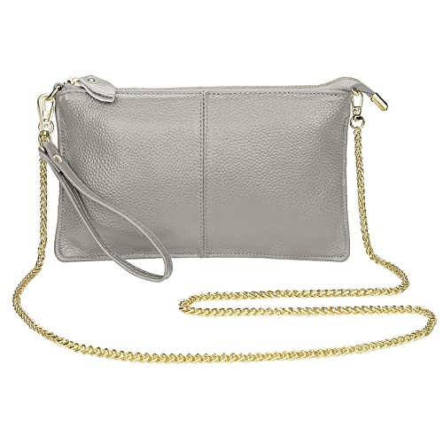 Image of Uromee Wristlet Wallet Clutch Purses for Women Genuine Leather Crossbody Bag Handbag with Detachable Shoulder Chain