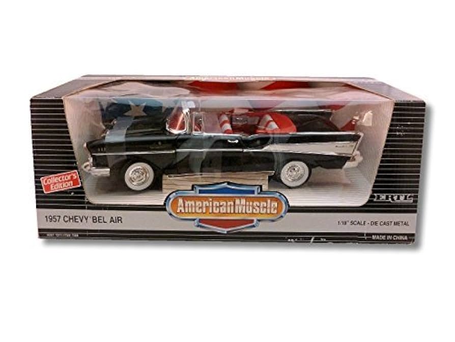 アーテル/'57 Chevyシボレー BelAirベルエア アメグラ 1/18 Amazon.com: 1957 Chevy Bel Air Black with Flames and