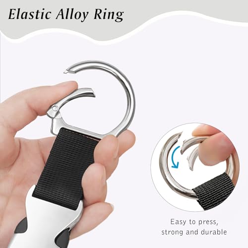 Image of Add-A-Bag Luggage Strap Gripper - Adjustable Suitcase Belt for Carrying Extra Bags, Travel Accessories, Hands-Free Travel, Black