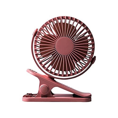 tuzhi Ventilador de Escritorio con Clip, Ventilador de Mesa Recargable USB 360 ° Ajuste de 3 velocidades Mini silencioso Silent Desktop Fan Aficionado al Coche para la Oficina en casa al Aire Libre