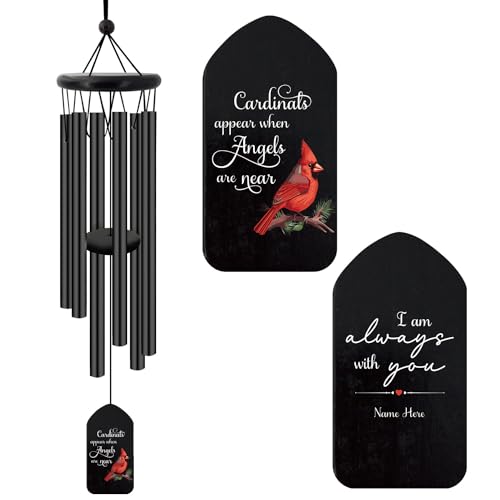 Image of ASTARIN Personalized Wind Chimes Outdoor, Large Customized WindChimes for Outside Tuned Relaxing Soothing Low Bass,Memorial Wind Chimes Sympathy for The Loss of a Loved One