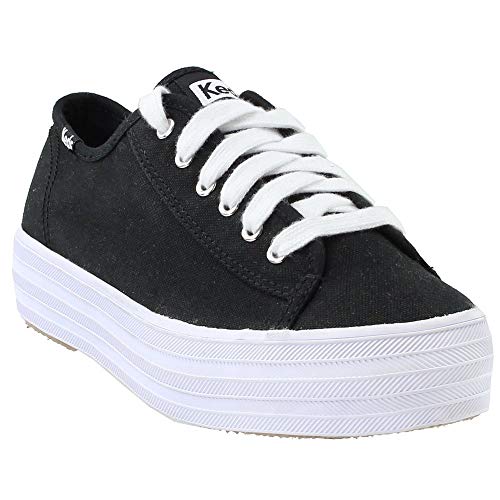 Keds Women's Triple Kick Sneaker, Black Canvas, 8 Medium2
