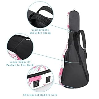 Fish Circle Étui rembourré pour guitare classique acoustique, Multicolore 02, 42.9×16.9×4.7 in, Organiseur de sac - Les Beatles, Paul McCartney, John Lennon, RIngo Starr, George Harrison Fish Circle Étui rembourré pour guitare classique acoustique, Multicolore 02, 42.9x16.9x4.7 in, Organiseur de sac – Image 3