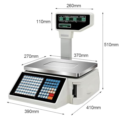Báscula Digital con Impresora y Doble Display miniatura 7