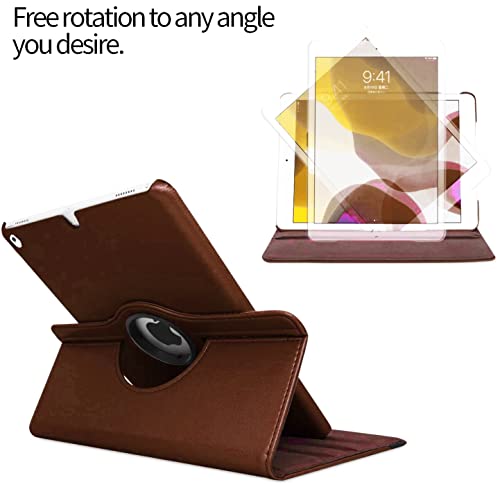 Rotating Case for iPad 9.7 Inch 2018 2017 / iPad Air 2 Case - 360 Degree Rotating Stand Protective Cover with Auto Sleep Wake for iPad 9.7 inch (6th Gen, 5th Gen) / iPad Air 2/ iPad Air (Brown) by Rouceyxin - Image 6