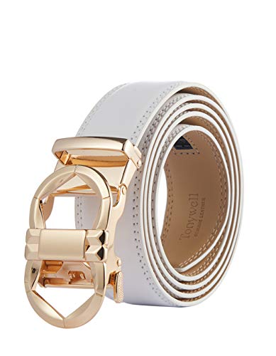 Men's Leather Designer Belt with Fashion Comfort Click Buckle Exact Fit