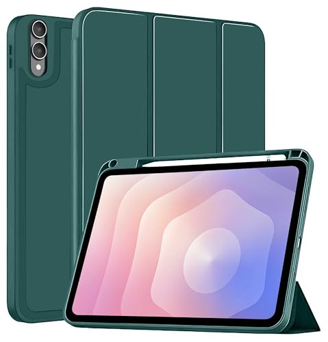 Image of ProElite Cover for Samsung Galaxy Tab S11 Ultra 14.6 inch case Cover, Soft Flexible Flip Case Cover for Samsung Galaxy Tab S11 Ultra 14.6 inch with Pen Holder [Recoil Series] - Dark Green