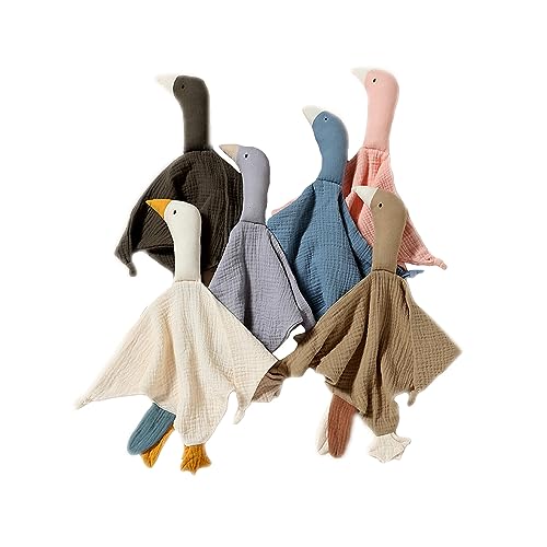 Image of Baby Loveys Security Blankets Cotton Muslin Soft Lovie Cuddly Lovies for Infants Unisex Boy Girls, Cuddle Goose Pink