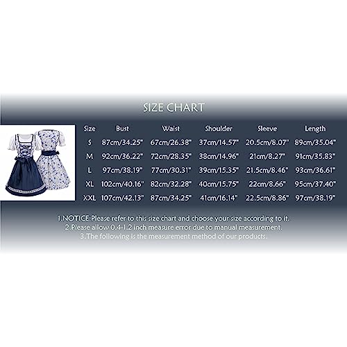 Robe dirndl femme grande taille et costume médiéval de bridesmaid longue