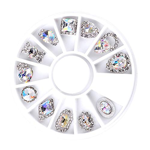 1 wheel 3D Misch Nagel Strass Nagel Aufkleber Sticker Nagelperlen Kristall Nägel Aufkleber für Fingernägel, Telefon und… – Bild 4