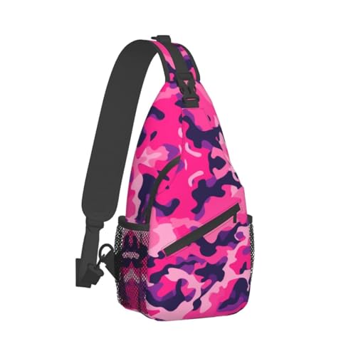 Mochila cruzada deportiva impermeable y ligera camuflaje miniatura 1