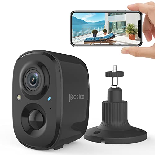 PESITA Security Cameras Wireless Outdoor, Battery Powered Cameras for Home Security Wireless WiFi Outdoor Cameras with Spotlight,Siren,AI Motion Detection,Color Night Vision,2-Way Talk,Waterproof