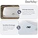 Bathroom Vessel Sink, DeerValley 19'' x 12'' Semi Recessed Bathroom Sink Rectangular White Ceramic Vessel Sinks for Bathroom Modern Bath Sink Bowl Vanity Sinks Above Counter Basin DV-1V0047