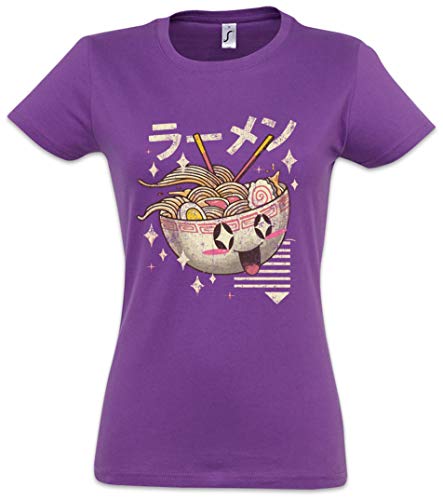 Urban Backwoods Ramen Kawaii Camiseta de Mujer Women T-Shirt Purple Talla XL