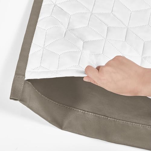 Deconovo Thermovorhang Kälteschutz, Gardinen mit Kräuselband gegen Kälte, Wärmeisolierend Vorhang Verdunkelung Wohnzimmer… – Ansicht 7
