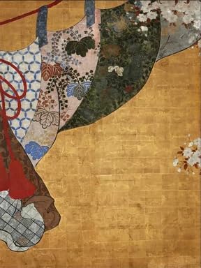 Poster japonais Sakura époque Edo triptyque mural BensArt format A4
