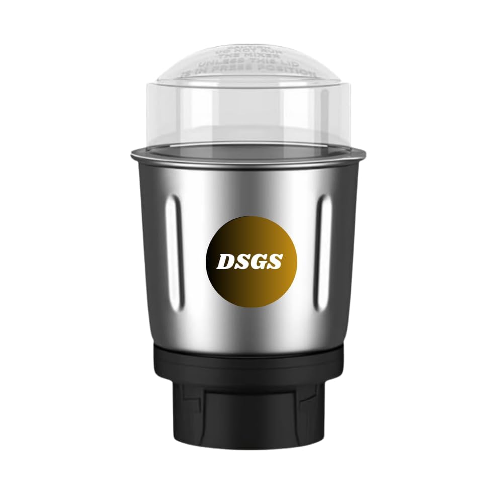 Desi mart Mixer Grinder Blender Jar Stainless Steel Mini Chutney Container without Transparent Clip Lid Strong Coupler Ideal Kitchen Accessory for Dry Wet Mixture Dosa Batter 500 Ml-image-25