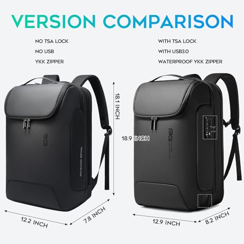Image of BANGE Anti-Theft Backpack with USB Charging Port 17.3 Inch Business Laptop Backpack