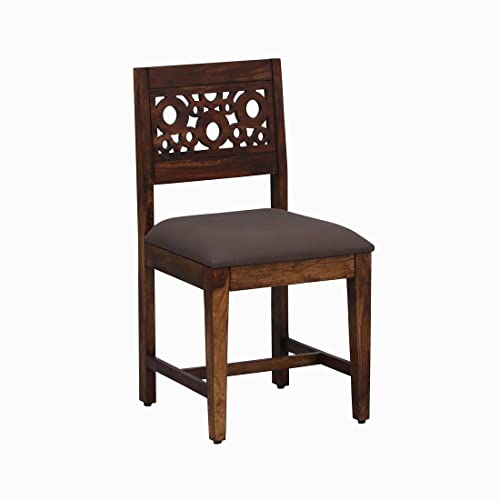 Image of SHRI MINTU'S ART Sheesham Wood Dining Table 4 Seater | Four Seater Dinning Table with 4 Chairs for Home | Chairs with Cushion | Dining Room Sets for Kitchen & Restaurants | Rosewood, Walnut Finish
