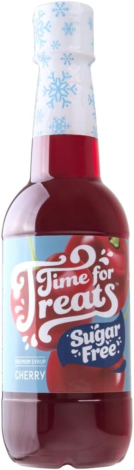 Flavored Syrup 16.9 Fluid Ounce Bottle for Snow Cones, Homemade Sodas, Cocktails, Coffee, Baking and More (Cherry - SUGAR FREE)