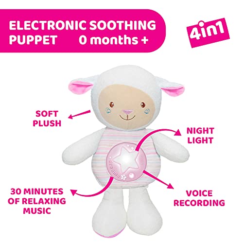 Chicco First Dreams Knuffel Schaap, Zacht Knuffelschaap met Babynachtlampje en Ontspannende Muziek, Spraakopname en… - Image 3