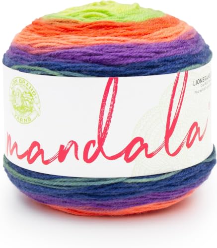Image of Lion Brand Yarn Mandala, Multicolor Yarn for Knitting, Crochet and Crafting, Slimer, 6 Pack