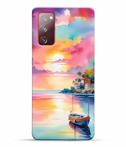 Image of Printed Hard Back Case Cover & Compatible for Samsung Galaxy S20 FE 5G / Samsung S20 FE 5G | Nature Painting Art (Multicolor) - D1180