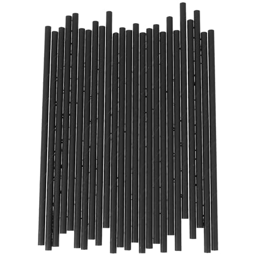 Pitillos de papel desechables negros 200 pcs