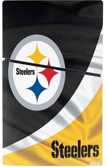 Skinit Decal Gaming Skin Compatible with PS5 Slim Digital Edition Bundle - Officially Licensed NFL Pittsburgh Steelers Design
