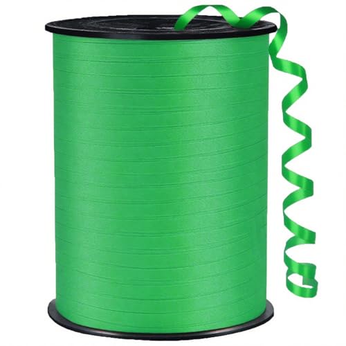SXDMHYB Crimped Curling Ribbon500 Yard1/5 for Crafts Gift Wrapping Balloon String Baby Shower Parties & Festivals Florist Flowers (Green)