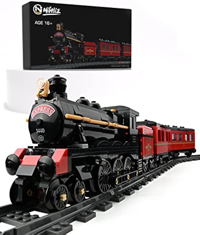 Nifeliz GWR 2900 Class Steam Train Building Kit, Collectible Steam Locomotive Display Set, 1:38 Scale Model Train Building Kit with Train Track, Top Present for Train Enthusiasts (789 PCS)