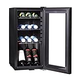 Sommertal Kühlschrank mit Glastür GK50– Leiser Getränkekühlschrank...