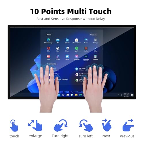 YIXZSWD 65 Inch 4K Touchscreen Digital Signage, Smart Digital Calendar Digital Signage Display for Advertising,Plug&Play,Intelligent Split Screen,Built-in Speakers,Support HD-MI Input,Android System