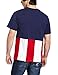 Captain America Men's T-Shirt Caps, Navy, Medium