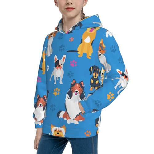 Cute Dogs Kid Hoodies Boys Sweatshirts Girls Pullover with Pocket2