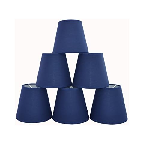 Set of 6 Handmade Blue Lamp Shades Cover