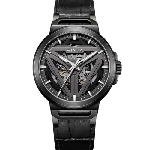 Montre automatique en acier et saphir FIYTA pour homme élégant