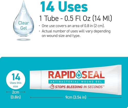Rapid-Seal 193447 HEMOSTATIC GEL 0.5OZ Wound Gel (1 Tube) | Stops Bleeding In Seconds thumb #2