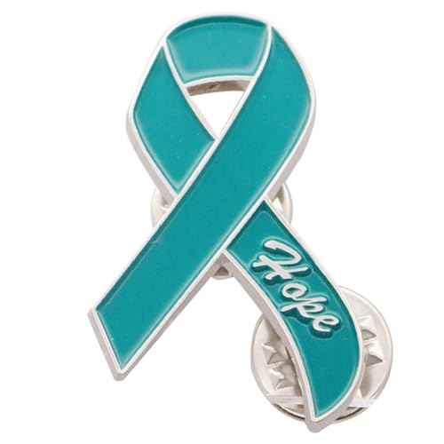 DANXYN Teal Ribbon Pin Image