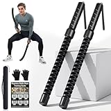 Weighted Ropeless Battle Ropes, Heavy Duty Portable Cordless Battle Ropess for HIIT Workouts, Cardio & Muscle Training, Low-Impact Cardio Training for Men & Women with Non-Slip Gloves