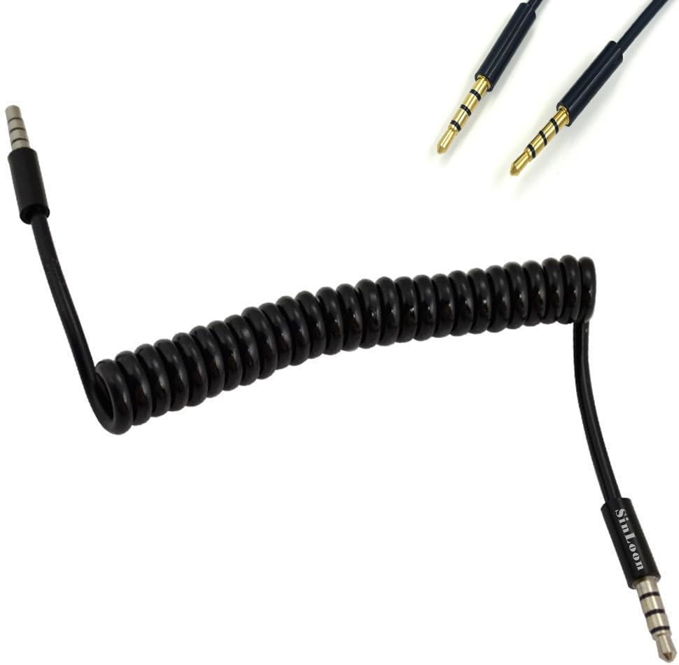 Cable auxiliar SinLoon Jack 3.5mm macho a macho 1 m negro miniatura 1