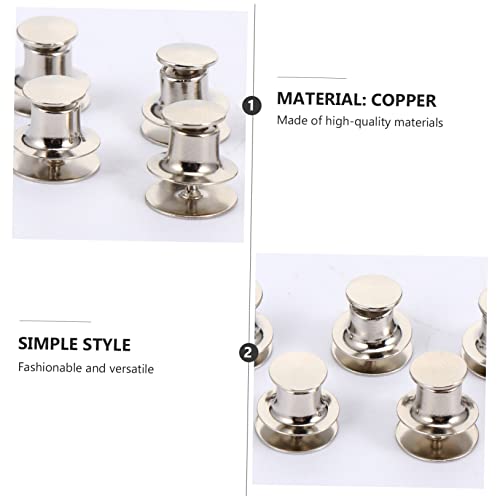jojofuny 50Sets Flat Pin Back Clutch Tie Pin Back DIY Accessories Nickel Base Durable Material Sturdy and Smooth Surface for Comfortable Use - Thumbnail 4