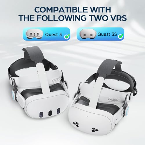 kkcobvr q3 halo strap compatible with meta quest 3quest 3s enhanced comfort replacement elite head strap compatible with oculus 33s by adjusting the side knobs