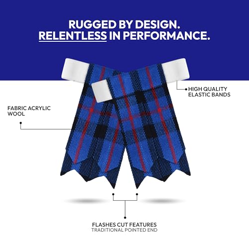 Image of Scottish Tartan Kilt Flashes with Elastic Adjusters