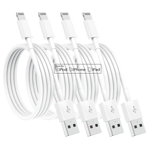 Susnwere 4 Pack [Apple MFi Certified] Apple Charging Cables 6ft, iPhone Chargers, Lightning Fast iPhone Charging Cord for iPhone 12/11/11Pro/11Max/ X/XS/XR/XS Max/8/7, ipad(White)