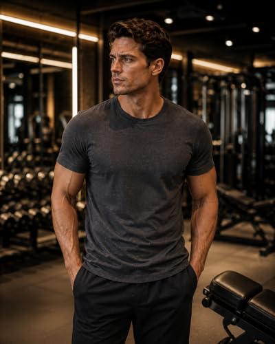 Image of Men's 100% Cotton Crew Neck T-Shirt, Regular Fit