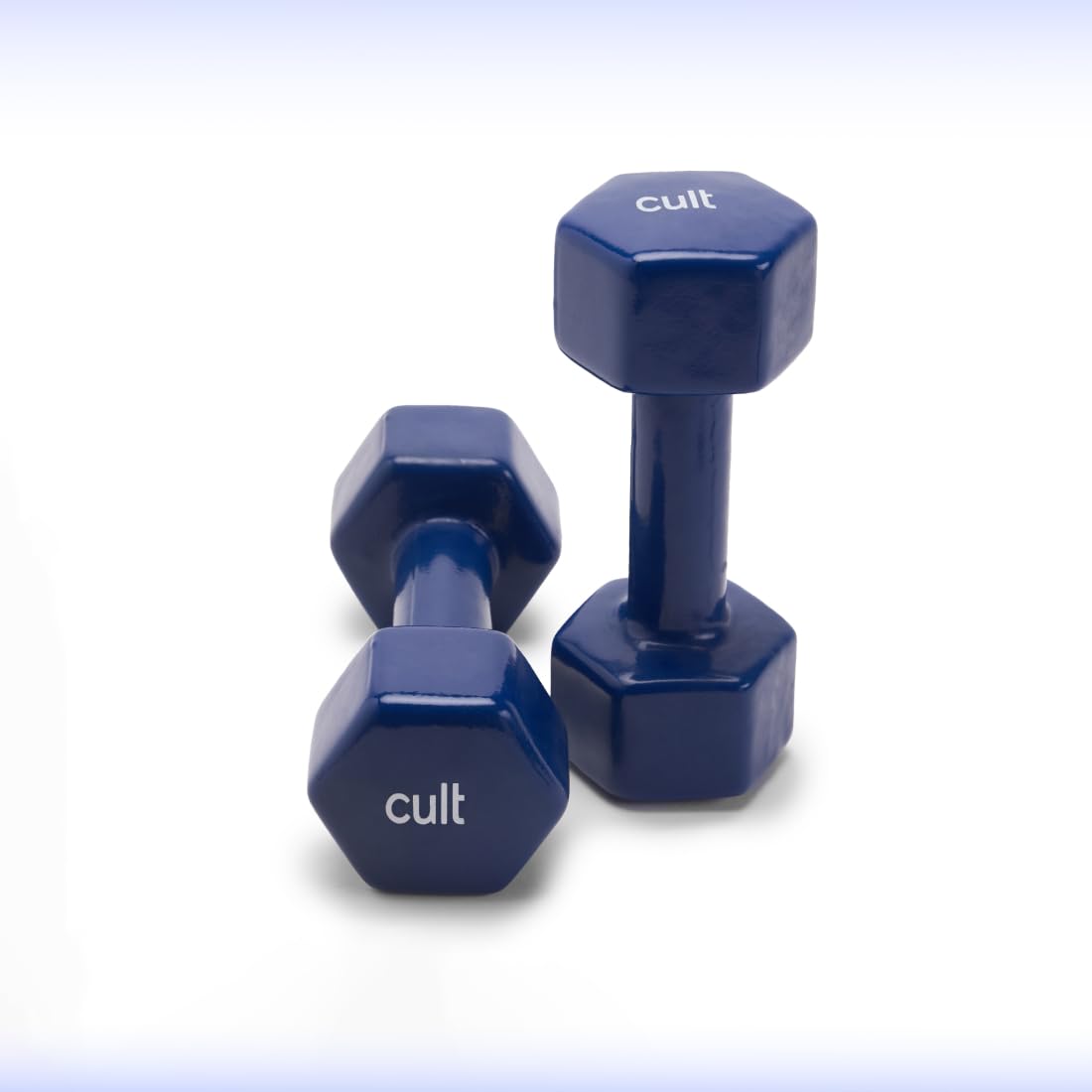 Cult Vinyl Dumbbell Ideal for Home Workout Strength Training for Men & Women Pack of 2 Fixed Weight Dumbbell (5 kg) Blue-image-48