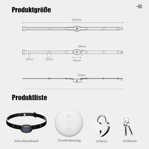 NAIXBTY SM Elektrische Schock Kragen Einstellbar Fetisch APP Control Kragen Paare Flirt Cosplay BDSM Hals Elektrische Schock Slave Kragen Für Männer Frauen Paare Spiel Halsband Schloss Halsbänder